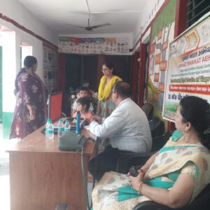 उन्नत भारत अभियान के तहत आंखों  के परीक्षण लिए कैम्प आयोजित