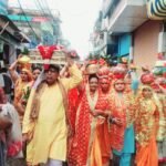 भव्य कलश यात्रा में भारी संख्या में माता बहिनों ने बढ़ाई कलश यात्रा की शोभा